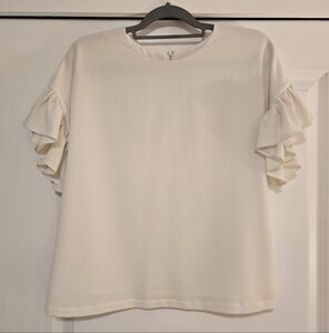 RACHEL PARCE Ruffle Sleeve Top